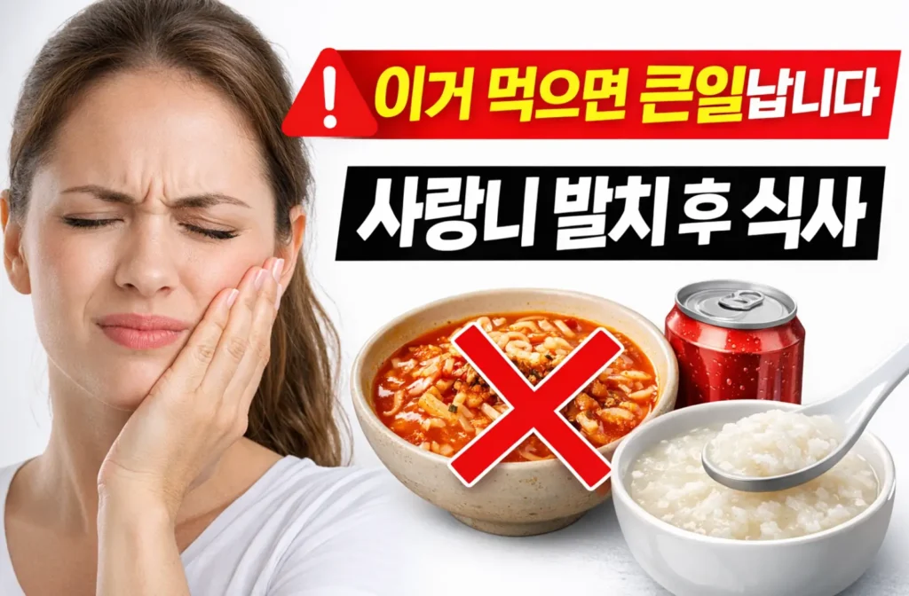 사랑니 발치 후 식사