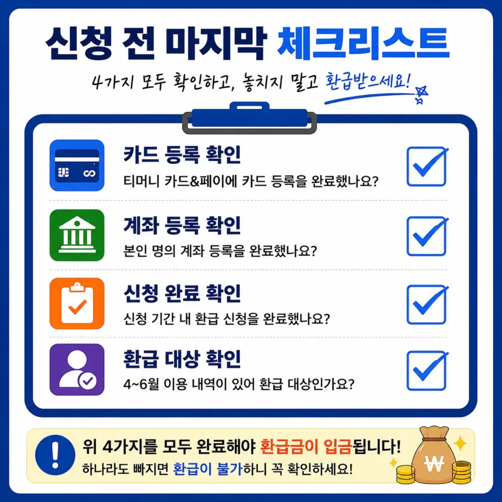 기후동행카드 신청 체크리스트