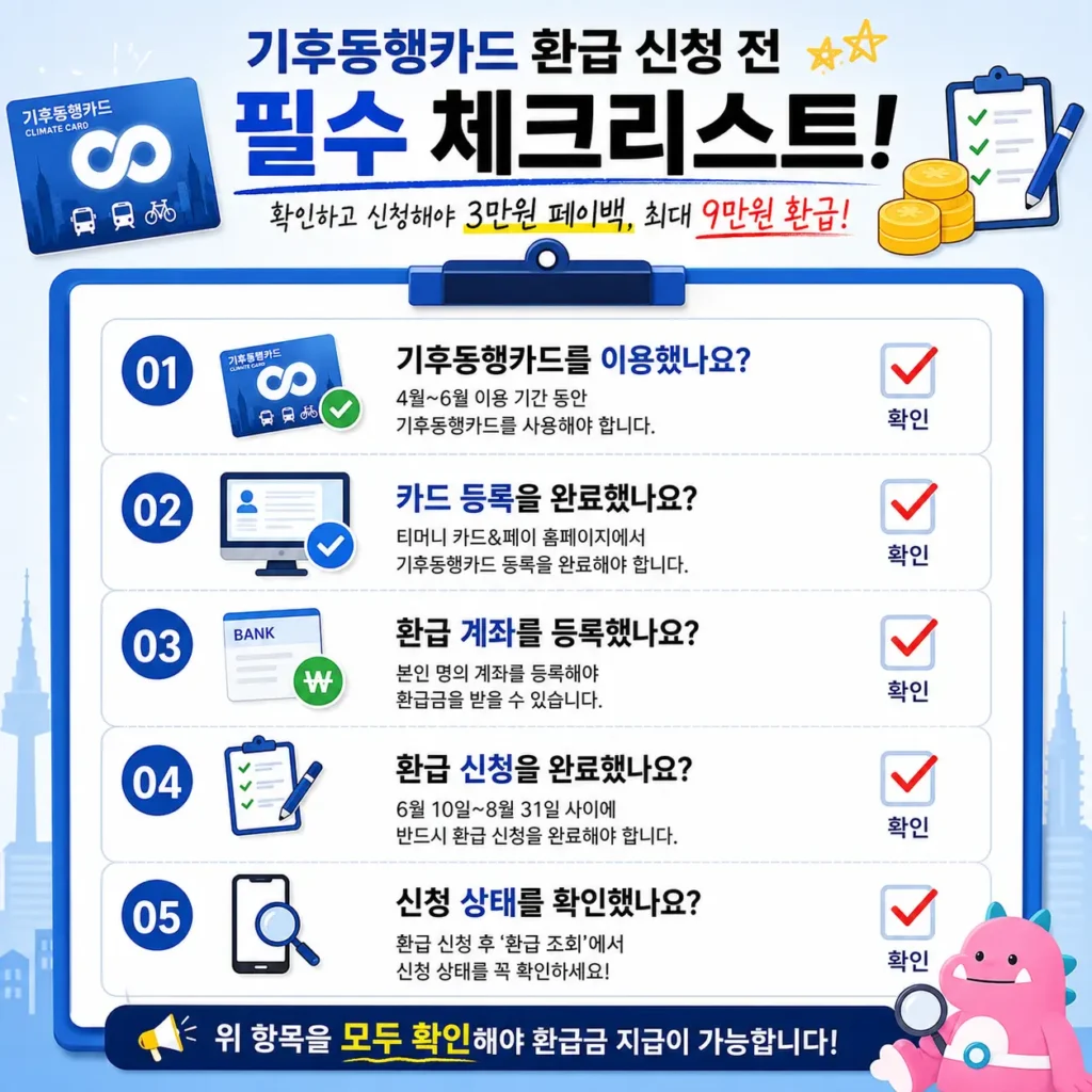 기후동행카드-환급체크리스트