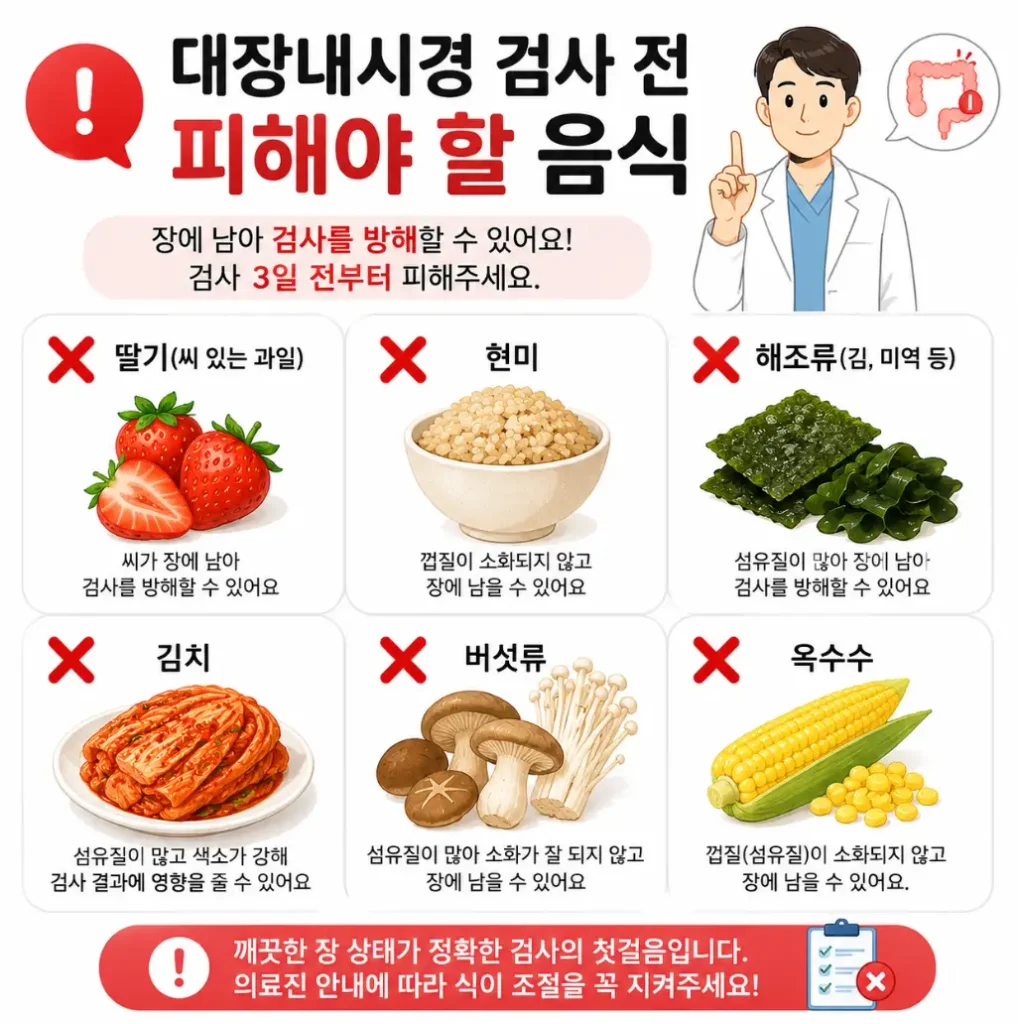 대장내시경 전 금지 음식